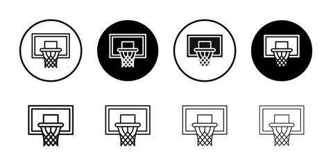 Basketball Hoop icon Simple thin outline
