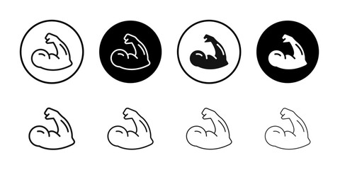 Biceps icon Simple thin outline