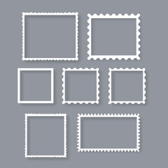 Retro photo frames Vintage paper picture frame Realistic blank photo card frame Vector Format