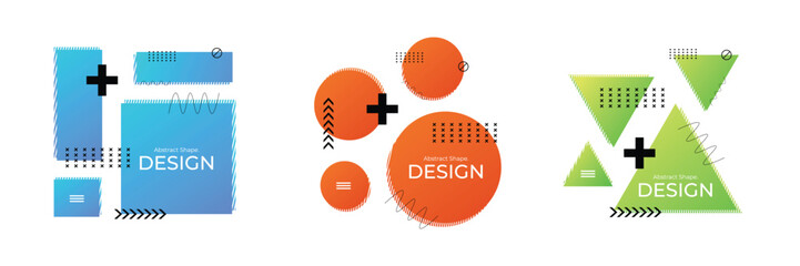 All in one creative abstract gradient shape designs