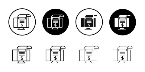 Subscription Model icon Simple thin outline