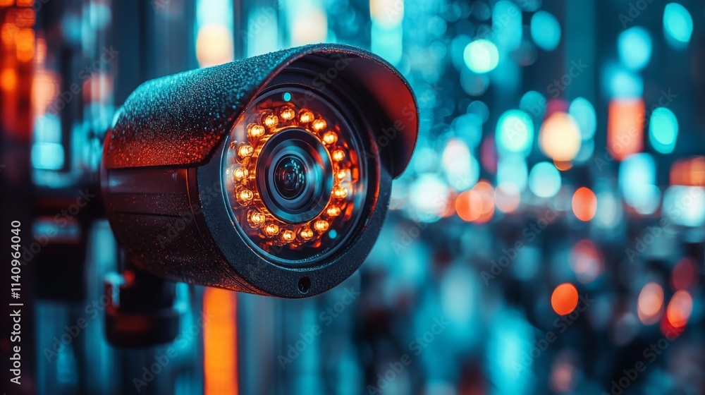 Poster cybersecurity demo showcasing surveillance system vulnerabilities during an urban event