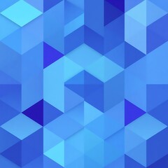 Abstract Blue Hexagon Mosaic Pattern 