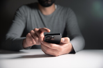 man holding a mobile phone