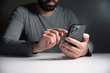 man holding a mobile phone