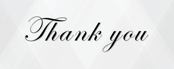 Thank you lettering on white background