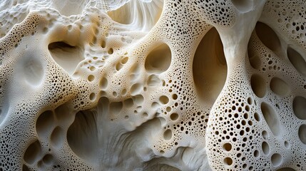 A complex arrangement of organic shapes displaying distinctive patterns and textures in a high-resolution close-up shot