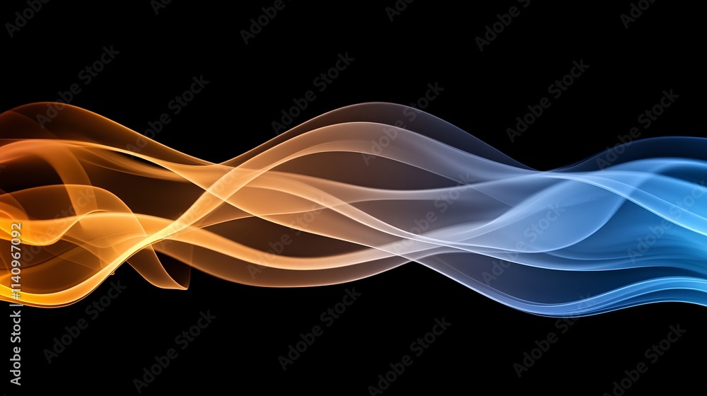 Poster a futuristic server design illuminated with glowing data lines in digital space.