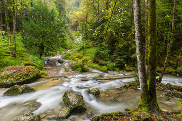 Fluss H&eacute;risson, Men&eacute;trux-en-Joux, Jura, Frankreich
