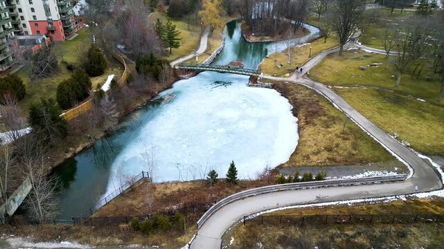 Victoria Park in Waterloo Ontario in Winter