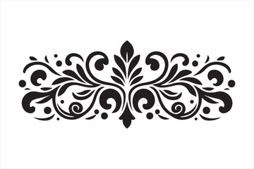 Vintage floral frame border design vector art