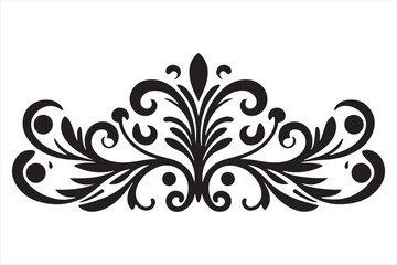 Vintage floral frame border design vector art