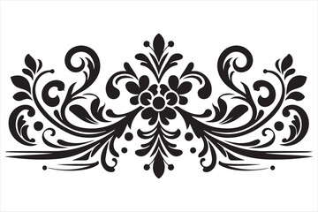 Vintage floral frame border design vector art