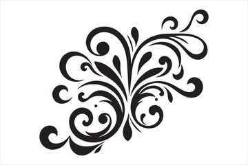 Vintage floral frame border design vector art