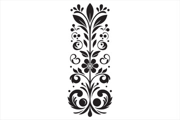 Vintage floral frame border design vector art