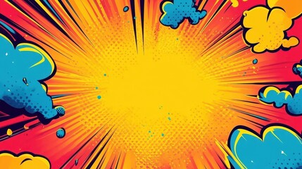 Obraz premium Vibrant Abstract Comic Background Template