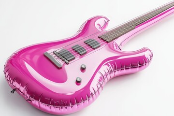 Obraz premium a pink guitar shaped like a balloon 