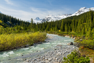 Fluss Lech, Lechquellengebirge, Vorarlberg, Österreich