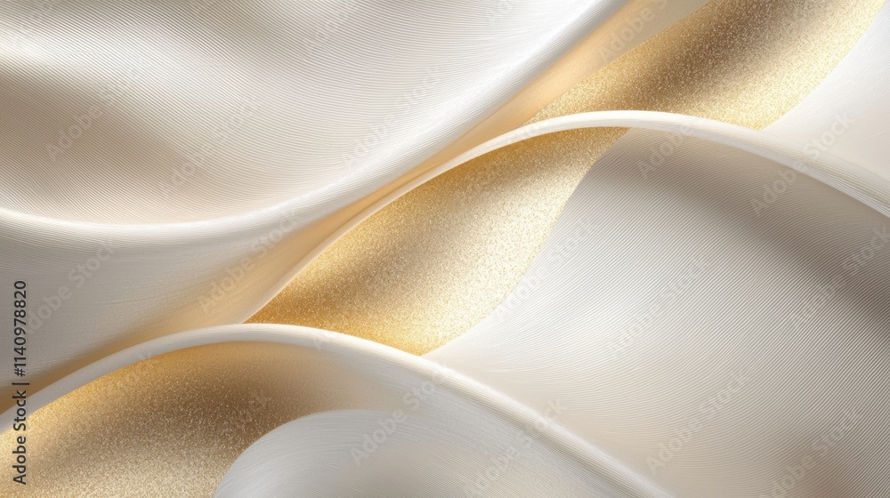 Poster close-up of a luxurious fabric with a smooth and elegant texture. the fabric appears to be made of a