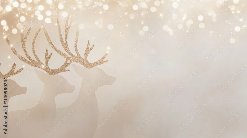 Aufkleber digital illustration with a light pink background. the background has a bokeh effect with small whit