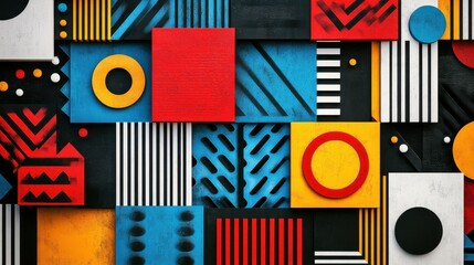 Bold, colorful geometric patterns