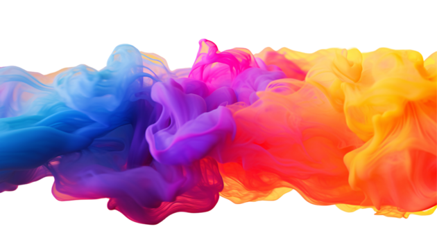 a colorful smoke in the air