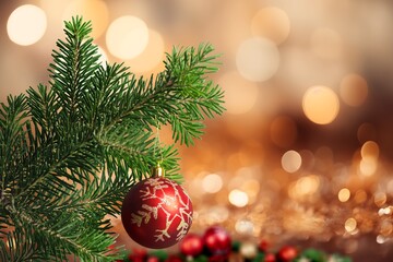 Stylish Christmas decor with luxurious ornaments and gifts