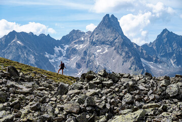 landscape in the mountains hiking