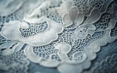 Intricate Lace Doily: A Close-Up Look at Delicate Floral Motifs and Exquisite Needlework. A timeless piece of artistry.