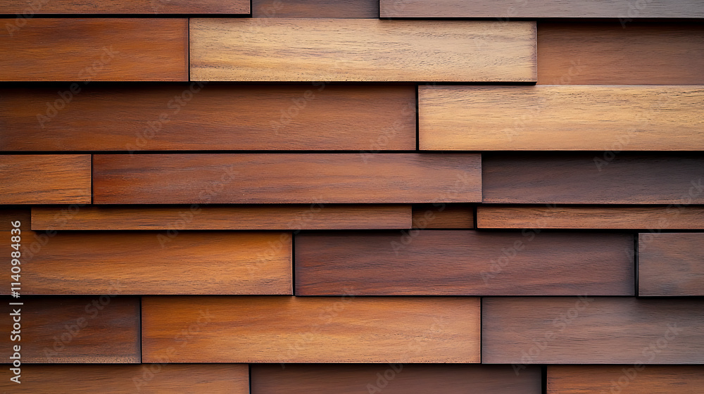 Poster top view on brown wood planks texture arranged horizontally, background for overlay