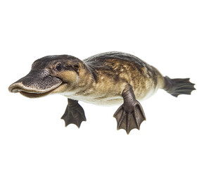 a platypus on a white background