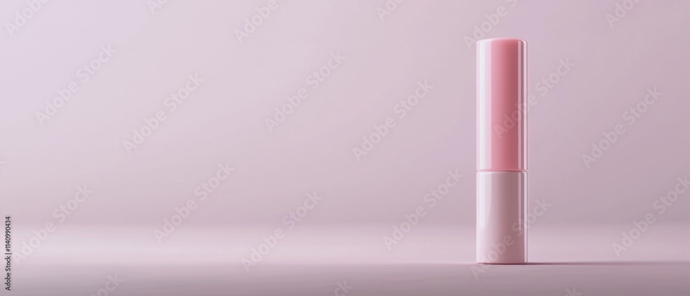 Poster 3d rendering of a tall, cylindrical object with a pinkish-white color. the object appears to be made