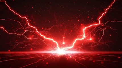 Captivating red spark blast VFX on a black backdrop.