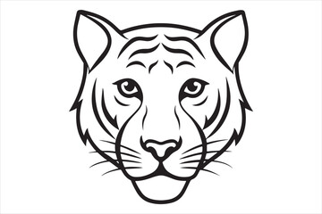 Illustration of a tiger head
