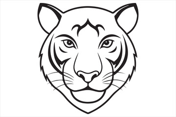 Illustration of a tiger head