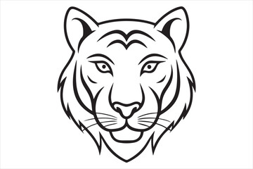 Illustration of a tiger head