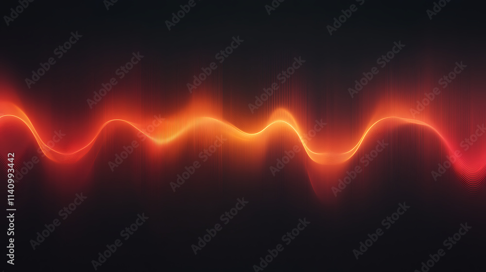 Leinwandbilder smooth gradient of red to orange on a black background, resembling the burning flame of an incandesc