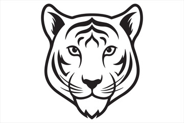 Illustration of a tiger head