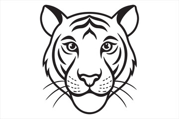 Illustration of a tiger head