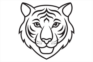 Illustration of a tiger head