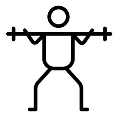 Person Lifting Weights Icon
