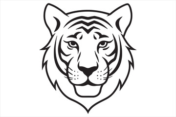 Illustration of a tiger head