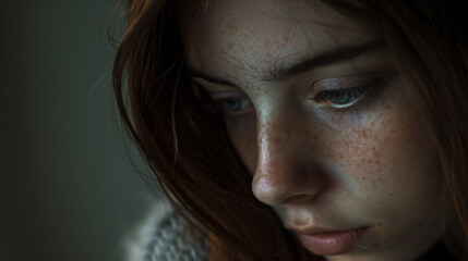 girl hiding her emotions