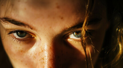 girl hiding her emotions