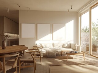 Sunlit Minimalist Living Room Interior Design