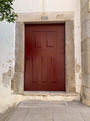 Dark Red Door in Portugal 