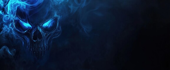 Obraz premium skull shrouded in smoke