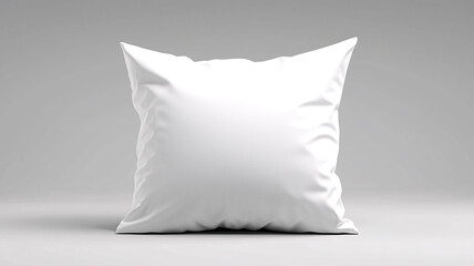 Pillow mockup on light gray background for art placement
