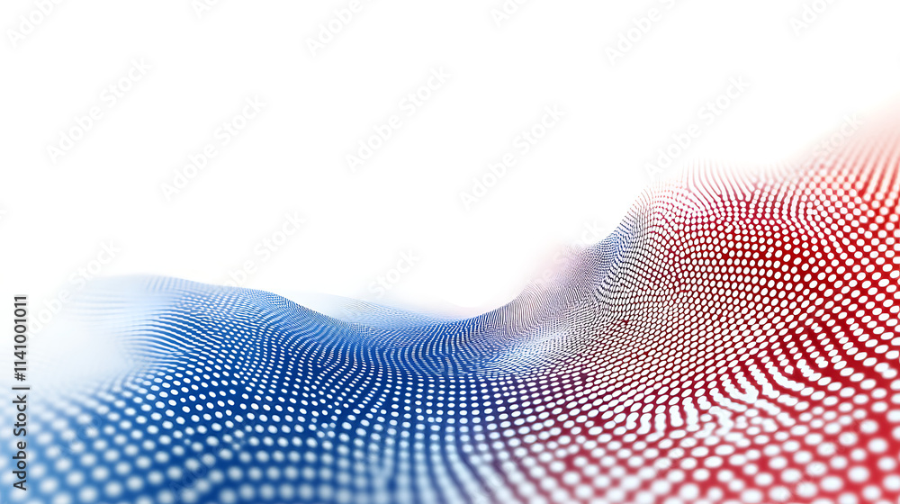 Aufkleber official abstract technology background design with blue and red dots on white backdrop for business