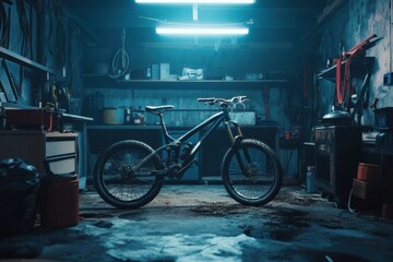 Obraz premium bicycle in a parking garage